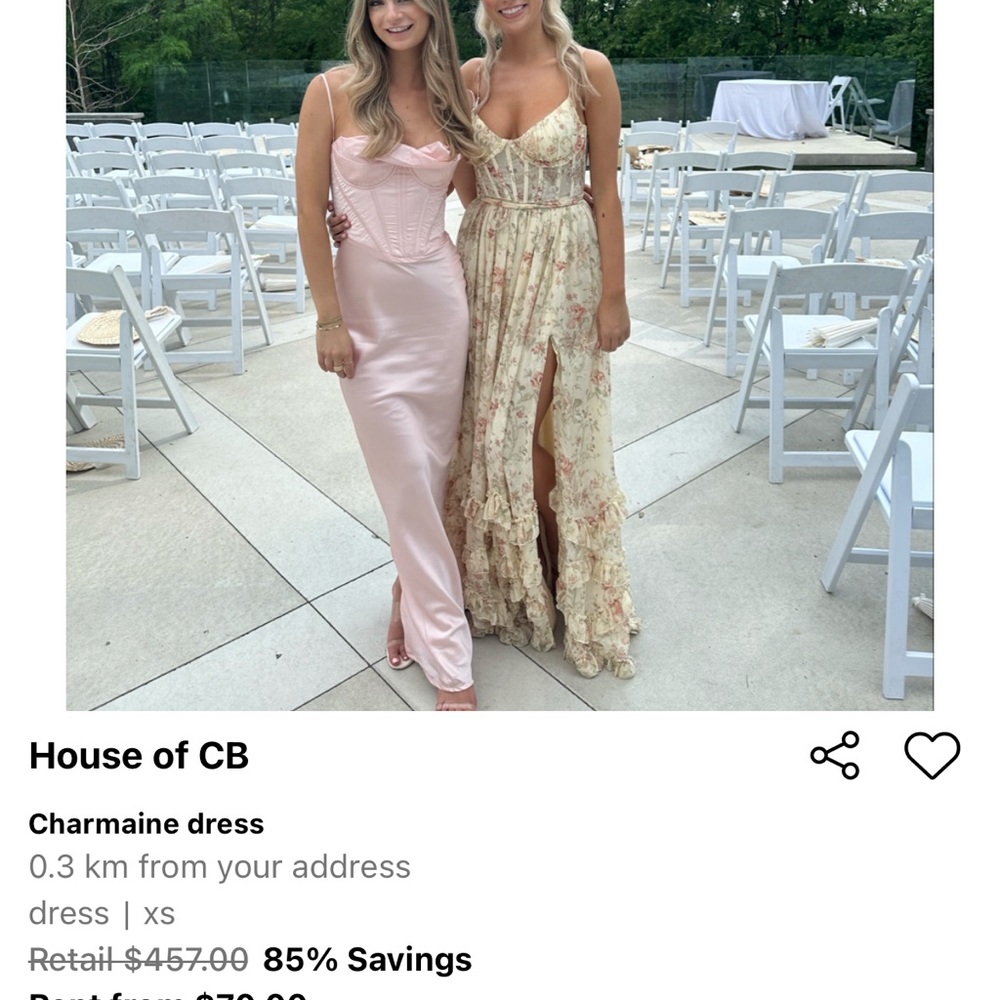 House of CB Blush Pink Maxi Dress - Picture 2 of 2